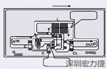 圖2：升壓電路的PCB設(shè)計(jì)示例。