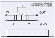 圖3：降壓電路的PCB設(shè)計(jì)示例。